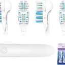 4X Spin Sensitive Toothbrush Dual Clean Cross Replacements Attachments Brush Heads Refill Accessories Compatible with Oral B 4732 3733 4734 Rotating Power Toothbrush Heads & Crisscross Bristles (4 Pcs White)