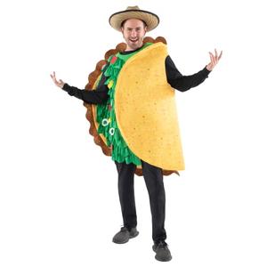 Spooktacular Creations Taco Costume Adult Men Realistic Deluxe Set for Halloween Dress Up Party Theme Activities, M
