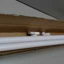 Tension Curtain Rod 51-168 In, Heavy Duty Extra Long Outdoor Curtain Rods for Patio Window, Shower Curtain Rod No Drilling, Retractable Spring Tension Rods for Bathroom Closet Never Rust, White