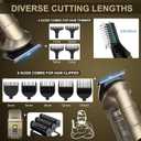 Hatteker Professional Hair Clipper Electric Razor Foil Shavers for Men Body Nose Ear Hair Grooming Kit with Triple Blades Cordless Waterproof