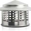 LangRay Chimney Caps for Outside, Stainless Steel Chimney Cover with Screen, Round Stove Pipe Cap, Roof Exhaust Vent Cap, Fireplace Roof Vent Cover Rain Caps for Chimney Stovepipe Finial (6.3 inch)