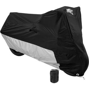 Nelson-Rigg Deluxe Motorcycle Cover, Weather Protection, Air Vents, Heat Shield, Windshield Liner, Grommets X-Large fits Medium Cruisers W/Accessories and Sport Touring bikes, Black
