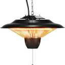 VEVOR Hanging Patio Heater, 1500W Electric Space Infrared Heater, IP34 Protection with 23.6 inch Pull Cord & Adjustable Chain, for Porch,Patio,Dining Room,Studio Outdoor/Indoor