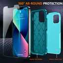 5 x SPIDERCASE Designed for iPhone 13 Case, [10 FT Military Grade Drop Protection] Cell Phone Home Button Stickers for iPhone 13 6.1 inch-Light Blue