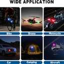 4PCS Wireless LED Strobe Lights with Remote Control,8 Colors Waterproof Anti-Collision USB Charing Led Warning Light, High Brightness Wireless LED Lights for Car Drone Truck Motorcycle Aircraft Bike