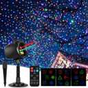 Christmas Laser Projector Lights Outdoor,Halloween RGB Laser Light Projector Indoor, 2025 Firefly Lights Show, IP65 Waterproof Holiday Decoration,3 Colors Plus 3 Cards(Halloween/Snowflake/Christmas)