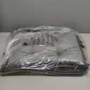 HollyHOME 15"(H) Folding Footrest Stool, Upholstered Small Foldable Ottoman, Accent Padded Sofa Foot Stool for Lazy Chair, Metal Frame Portable Foot Rest Ottoman for Living Room, Bedroom, Dark Grey