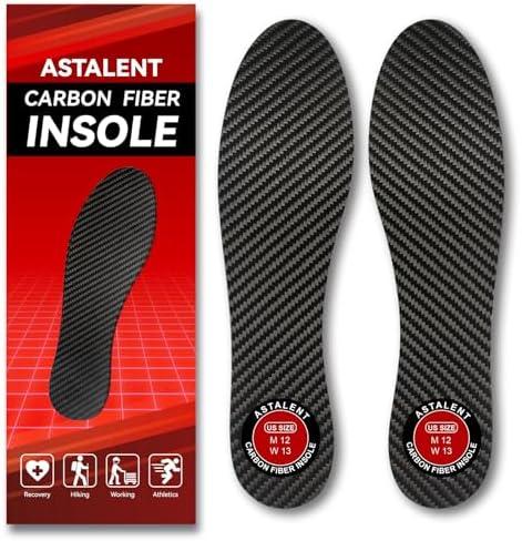 Carbon Fiber Insole 1 Pair, Rigid Thin Foot Plate Shoe Insert for Men Women, Support Turf Toe, Foot Fractures, Morton's Toe, Morton Extension, Hallux Rigidus and Limitus - Alternative to Post Op Shoe