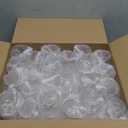 48 piece Stemless Unbreakable Crystal Clear Plastic Wine Glasses Set of 48 (10 Ounce - Gold Rim)