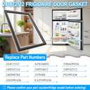 UPGRADED 241872512 Refrigerator Door Seal Compatible with Frigidaire Refrigerator Door Gasket Seal Replacement 240542124 240542112 240514612 Fridge Door Gasket 5304439526 Fresh Food Door Gasket Parts