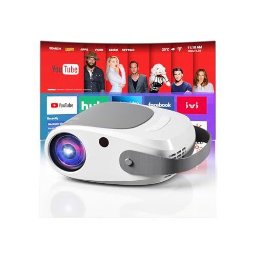 Projector with WiFi and Bluetooth,Portable Projecto,Mini Movie Projector Supports 1080P Synchronize Smartphone Screen by WiFi/USB Cable for Indoor/Outdoor