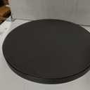 20 x 20 inches High-end Luxury Leather Round Oversized Service Tray, Ottoman & Coffee Tray for Family Dinner, Out-of-House Picnic, Party Essential (20 inch Black)