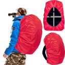 Joy Walker Waterproof Backpack Rain Cover, 10000mm Ultra-Waterproof, Upgraded Ultra-Strong Multilayers, Antislip Buckle Strap (XL (for 50-70L backpack), Red)