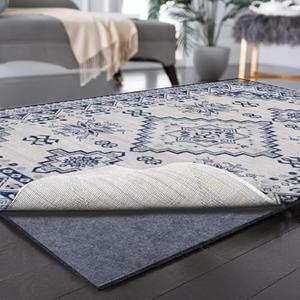 Felt Non-Slip Rug Pad, 8x10 Ft Extra Large Area Rug Cushioned Non Skid Carpet Pad, Thick Rug Pads for All Floors, Felt Pad for Under Area Rugs Hardwood Floors, Keep Rug in Place Soft and Safe