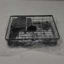 Dish Drying Rack, Stainless Steel Space-Saving Dish Rack, Dish Racks for Kitchen Counter, Kitchen Dish Drainers with Removable Utensil Holder,New Drain Outlet,Plate Rack and Drainboard, Black (1 Tier-black)