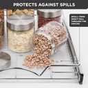 HOLDN' STORAGE Hard Plastic Liner for Pull Out Shelf, Fits Pull Out Cabinet Organizer 21" W x 20" L - Shelf Protector Liner, Clear Frosted