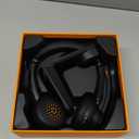 Wireless Headsets with Mic, 5.1 Bluetooth Headset with AI Noise Cancelling Microphone, 48Hrs Computer Headphones w/USB Dongle & Charging Base, for Office, Remote Work, Call Center, Gaming (Black)