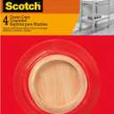 Scotch Caster Cups SP909-NA, Round Oak Wood 2-in 4/pk, 6 Packs per Inner