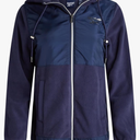 Reebok Womens Fleece Jacket - Lightweight Super Soft Polar Fleece Lined Outerwear - Zip Up Hooded Winter Jackets for Women (L, Navy)