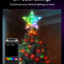 Lumary Christmas Tree Topper 7.6 Inch, Color Changing Xmas Star with Bluetooth App/Remote Control, 80+ Scenes & Music Sync, Multicolor RGB Christmas Tree Decor for Holiday