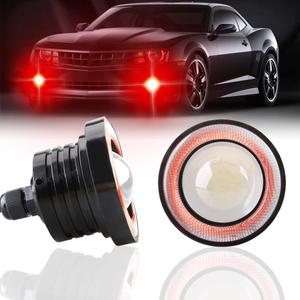 KaiDengZhe 2PCS Super Bright 3" Projector Universal LED Fog Light 12V 10W Red COB Halo Angel Eye Rings For Moto Headlight Car Daytime Running Light DRL Driving Light Fog Light Bulb