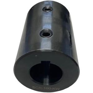 Summit Collars SCR-100-KW/1PK Solid Rigid Coupling  1" ID, 2" Wide, 3" Long, Black Oxide with Keyway  Heavy-Duty RC-100-KW Precision Shaft Coupler for Industrial & Mechanical Applications