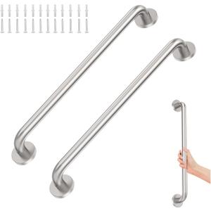 2 Pack 24 inch Grab Bars for Shower 1.25 inch ADA Safety Grab Bars for Bathroom 500 lbs Support 304 Stainless Steel Shower Handle Brushed Nickel