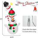 8FT Christmas Inflatable Snowman Yard Decoration, Lighted Blow Up Snowman With Built-in LED Lights for Holiday, Party, Xmas