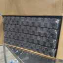 AIRHOP 0.56in Thick 96 Sq Ft Exercise Equipment Mats, 24 Tiles Upgraded Rubber Top with High Density EVA Foam, Large Interlocking Puzzle Gym Flooring for Home Gym, Heavy Weight Workout, 24 x 24in (Black/White)