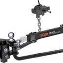 CURT 17063 MV Round Bar Weight Distribution Hitch with Sway Control, Up to 14,000 lbs., 2-Inch Shank, 2-5/16-Inch Ball