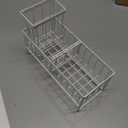 Cisily Sink Caddy Sponge Holder - Stainless Steel Rustproof, High Brush Holder, Dish Sponge Organizer with Divider (White) (9.25)