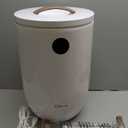 Fontaines Luxury Towel Warmer for Bathroom, Spa - Large Heated Thermal Bucket, Wood Handle, Safe Auto Shut Off, Fits Up to Two Large 40x70 Oversized Towels or Robes - White