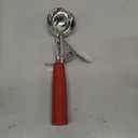 Cookie Scoop - #24 (1.35 oz) - Disher Scoops, Portion Scoop - Portion Control - 18/8 Stainless Steel, Red Handle