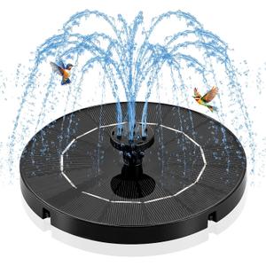 3.5W Solar Powered Water Fountain for Bird Bath Solar Water Pump with 6 Nozzles,Floating Solar Fountain Pump Outdoor Garden Bird Bath Fountain