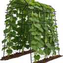 Toriexon Garden Arch Trellis for Climbing Plants, Adjustable Tunnel Trellis 7.4FT Tall & 5.7 FT Depth, Metal Plant Support Garden Trellis Arch for Outdoor Climbing Vine, Vegetable, Fruit, Flower