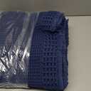 RESARE Waffle Bathroom Runner Rugs, Super Absorbent Bath Mat Non Slip Washable Quick Dry, Upgraded Ultra Soft Boho Bath Rugs with Tassels for Hallway Bedroom Laundry Room, 2'x6'(24"x72"), Navy