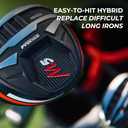 Precise M5 Men's Complete Golf Clubs Package Set Includes Titanium Driver, S.S. Fairway, S.S. Hybrid, S.S. 5-PW Irons, Putter, Stand Bag, 3 H/C's (Left Hand Tall Size +1")
