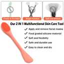 5 x RamPula Silicone Face Mask Brush, Face Scrubber for Gentle Exfoliating & Hairless Moisturizers Applicator Tools for Apply Mud, Clay, Charcoal Mixed Mask, Cream, Lotion