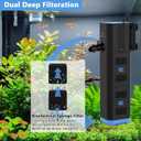 fishkeeper Aquarium Filter,265GPH Fish Tank Filter for Green Water and Algae Clean,16W Multi-Layer Filtration/Oxygenation/Circulation & Physical Sponge Submersible Pump Filter for Saltwater Freshwater