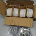 LE TAUCI Ramekins Oven Safe with Lids, 8 oz Ramikin Set for Creme brulee, Souffle, Dipping Sauces, Ceramic Food Storage Containers, Baking Dishes - 4.4 inch, Set of 4, Arctic White