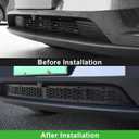 Black Grille Mesh Inserts for 2025-2026 Tesla Model Y Juniper (Refresh) - Front Bumper Air Inlet Vent Cover for Premium Version - Compatible with AWD/LR (Not Fit Standard/Performance)