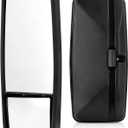YITAMOTOR Left Driver Side Mirror Door Mirror Compatible With 2008-2023 ISUZU NPR NPR-HD NQR NRR Chevy GMC W3500 W4500 W5500 Truck 4HK1 4JJ1 Manual Control Rear Vide Side Mirror Black, 19.69'' x 9.06''