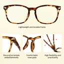 Blue Light Glasses for Woman Men | 99% Blue Light Blocking Glasses | Computer Glassess | Gaming | TV Phone Screen Reader Square Frame | Anti Eyestrain & UV Glare,1 Pack