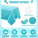 Unittype 6 Pcs Fish Net Decorative and Tablecloth Set, Cotton Fishnet and Plastic Table Cover Decorations Set for Nautical Themed Party Baby Shower Pirate Decorations Mermaid Party(Turquoise)