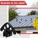 Cinnvoice 50 Pcs Snow Guards for Metal Roofs Plastic Roof Ice Guard Metal Roof Snow Guards Stops Guard Block Stops Breaks for Standing Seam Roofing, Set Screws Included
