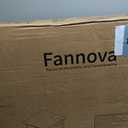 Fannova Printer Stand, 23.6 x 23.6 x 30.1 Inches Large Square Printer Table with Height Adjustable Storage Shelf, 3 Tier Rolling Printer Cart with Industrial Wheels for Home Office - Black