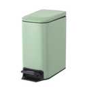 Cesun Small Bathroom Trash Can with Lid Soft Close, Step Pedal, 6 Liter / 1.6 Gallon Stainless Steel Garbage Can with Removable Inner Bucket, Anti-Fingerprint Finish (Matt Green)