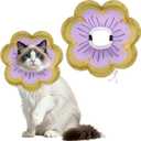 EXPAWLORER Cat Cone Collar Soft, Cat E Collar Recovery After Surgery to Stop Licking, Adjustable Waterproof Cute Neck Elizabethan Pet Kitten Puppy Donut Pillow for Cats Puppy Wound Healing, Greens Medium