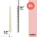 BOLSIUS Ivory Taper Candles - 10 Pack Unscented 10 Inch Dinner Candle Set - 8 Hours Burn Time - Premium European Quality - Smokeless and Dripless Household, Wedding, Party, and Home Dcor Candlesticks