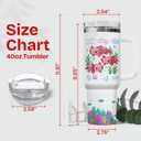 34HD Pixel Axolotl 40oz Tumbler with Handle and Straw  Cute Sea Animal Stainless Steel Water Cup  Insulated Coffee Travel Mug for Kids, Gamers, Women, Axolotl Lovers, Birthday Gift Christmas Gift